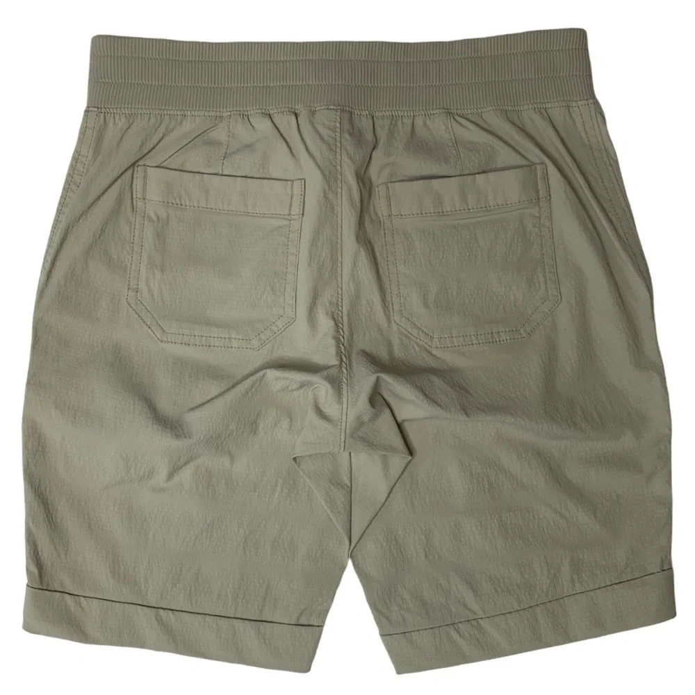 Athleta Tan Trekkie Mid Rise Bermuda Shorts Size 2 - Picture 3 of 14